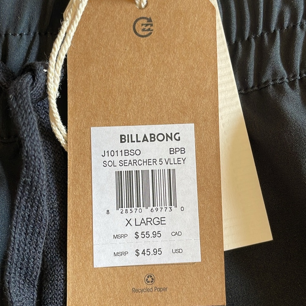 UPF Billabong Black Athletic Top and Shorts Sz XL - Picture 3 of 14